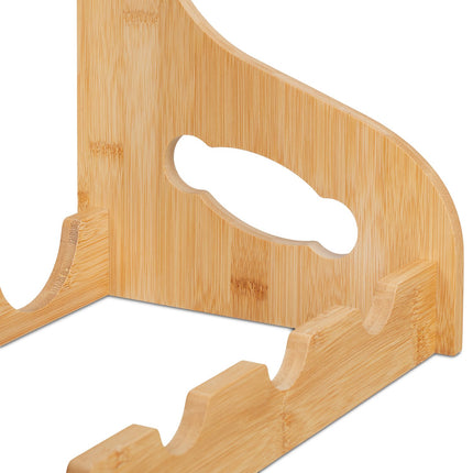 Wine Rack with Glass Holder for 4 Bottles