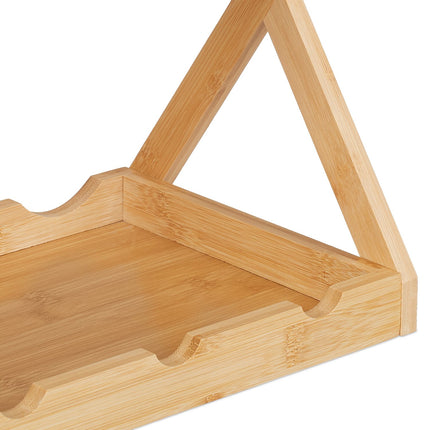 Wine Rack with Glass Holder for 8 Bottles