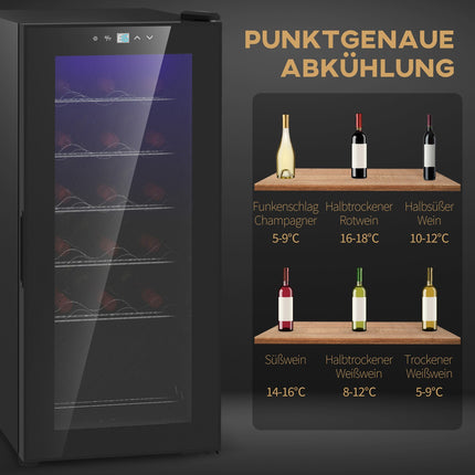 Wine cooler, 18 bottles, 50L, Touch Control, 5-18°C