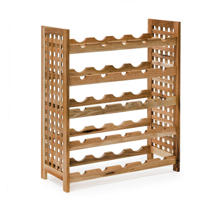 Wine rack in walnut for 25 bottles