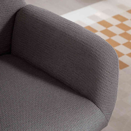 Wingback Accent Chair, High Back, Thick Cushion, Gray