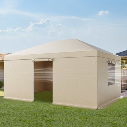 Winter Gazebo Cover 12x16 Ft, PE With Sidewalls Windows