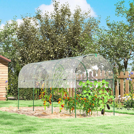 Winter-Proof Greenhouse with Arched Roof, 400x123x171 cm