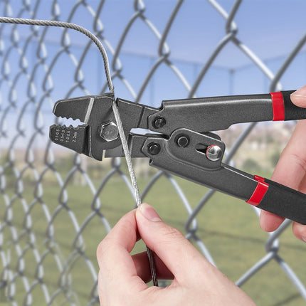 Wire Rope Crimping Tool Kit, 2.2mm, Cutter, 160 Sleeves