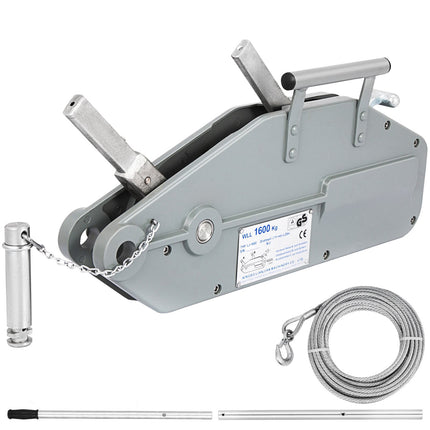 Wire Rope Puller, 1.6T Capacity, 25 m Manual Winch