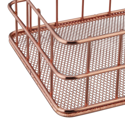 Wire basket rose gold