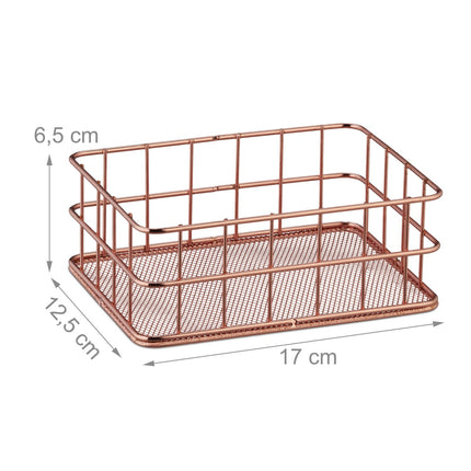 Wire basket rose gold