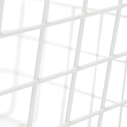 Wire basket with wooden handle