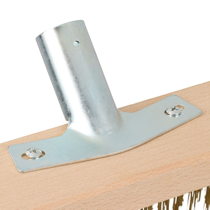 Wire broom with steel brush in set of 2
