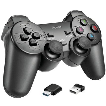 Wireless Gamepad 2.4 GHz, Black – PC & Android Compatible