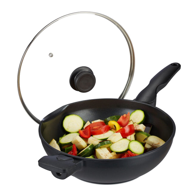 Wok with lid induction