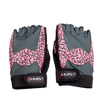 Women's Fitness Gloves, Size M, Pink/Gray