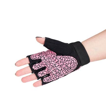 Women's Fitness Gloves, Size S, Pink/Gray