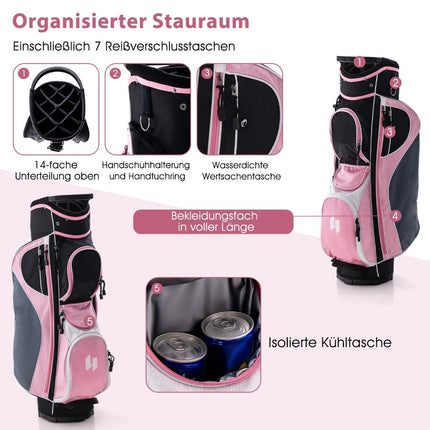 Women's golf club set 11-piece golf club sets right-handed with rain cover pink