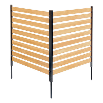 Wood Privacy Fence Screen, 2-Panel 38 x 42 in, Stakes