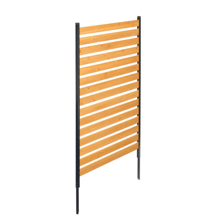 Wood Privacy Fence Screen, 39 x 61 in, 1 Panel, Stakes