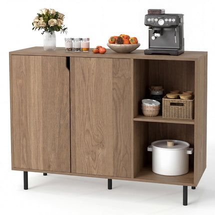Wood Sideboard with Adjustable Shelves and 2 Doors