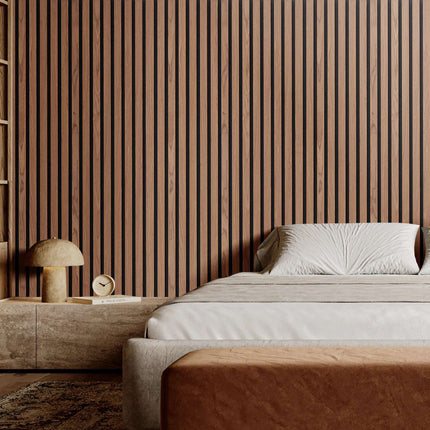 Wood Slat Acoustic Wall Panels, 23.6x47.2 in, 4-Pack