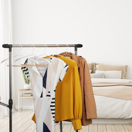 Wood and metal hangers - set of 12
