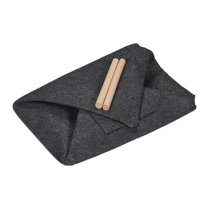 Wood basket in felt