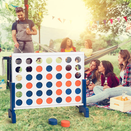 Wooden 4-in-a-Row Game Set with Carry Bag, Large