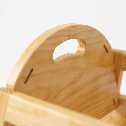 Wooden Baby High Chair with Harness, Natural Pine