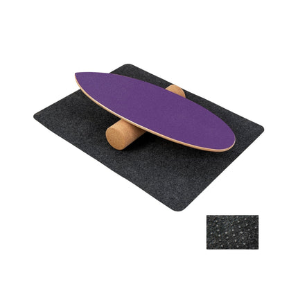 Wooden Balance Board Set with Cork Roller and Felt Mat