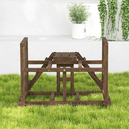 Wooden chicken play frame with perches and swing