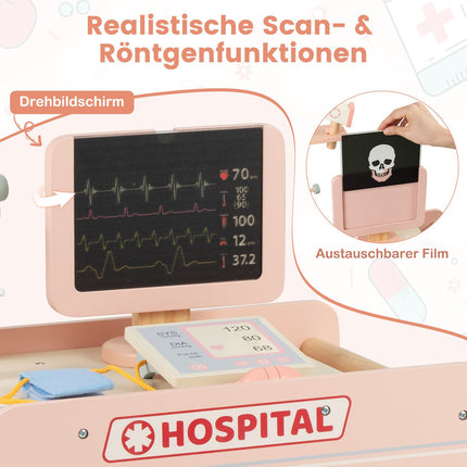Wooden Doctor Playset with CT Machine & Accessories