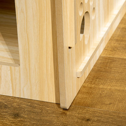 Wooden dog house with roof and ventilation, small 69cm