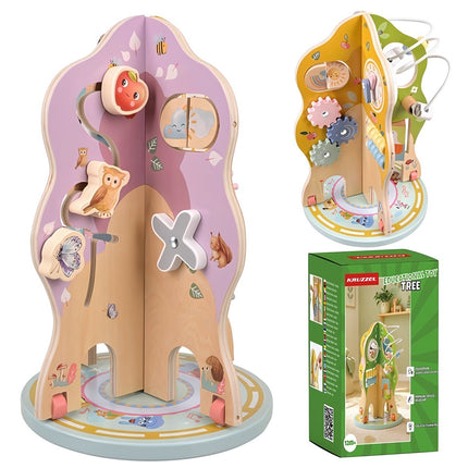 Wooden Educational Activity Tree Toy 10 in 1 for Babies, from 12 Months