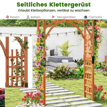Wooden Garden Arch for Climbing Plants, 213 cm Tall