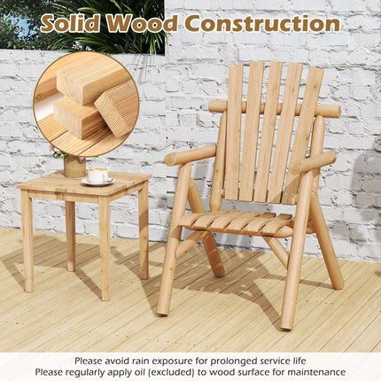 Wooden Garden Bench, Natural Finish, 2-Person, 300kg Capacity
