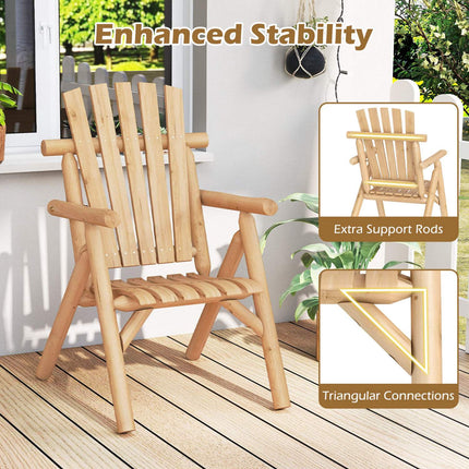 Wooden Garden Bench, Natural Finish, 2-Person, 300kg Capacity