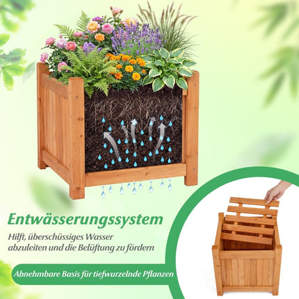 Wooden Garden Bench with Planter Boxes – Durable, Versatile Design