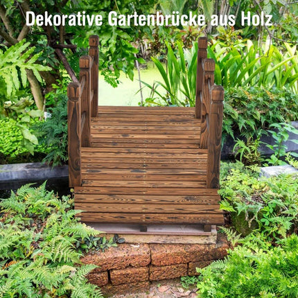 Wooden Garden Bridge, 150cm, Spruce, Weather-Resistant