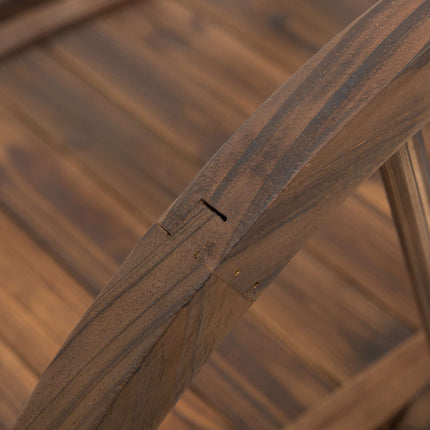 Wooden Garden Bridge with Handrails, 100 x 50 cm