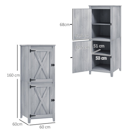 Weather-resistant wooden garden tool shed, Lockable, 60x60x160 cm