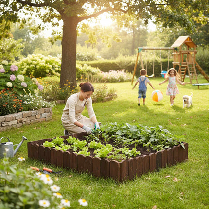 Wooden Garden Edging, Flexible, Weather-Resistant