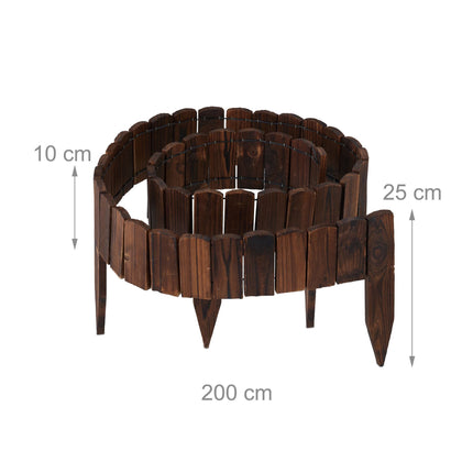 Wooden Garden Edging, Flexible, Weather-Resistant