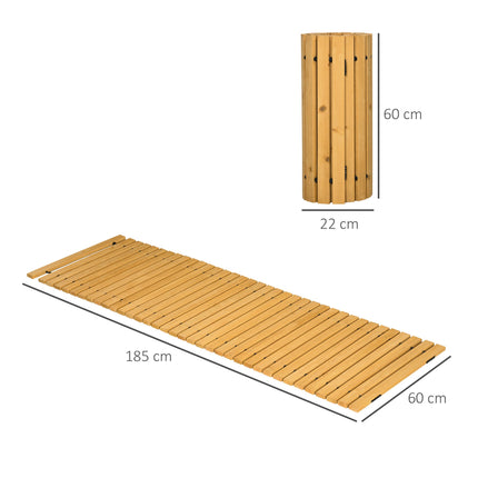 Wooden Garden Pathway, Rollable, 185x60 cm, Fir Wood