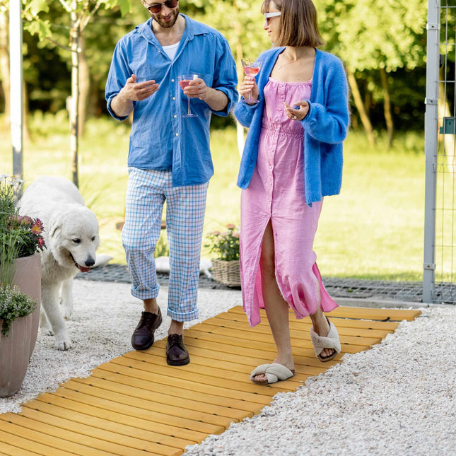 Wooden Garden Pathway, Rollable, 185x60 cm, Fir Wood