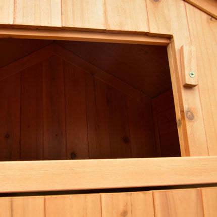 Wooden Garden Tool Shed with Shelves and Weatherproof Roof