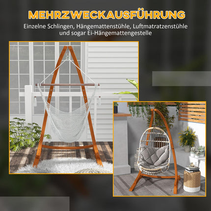Hanging chair frame made of teak wood, capacity 150 kg, indoor/outdoor