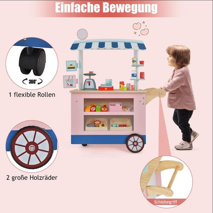 Wooden Kids Food Truck with 30 Accessories, Ages 3+