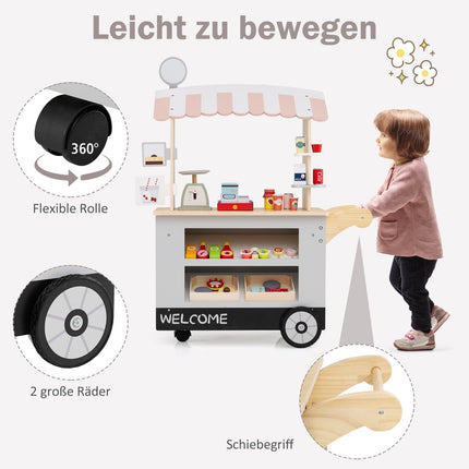 Wooden Kids Food Truck with 30 Accessories, Ages 3+