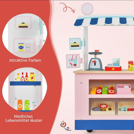 Wooden Kids Food Truck with 30 Accessories, Ages 3+