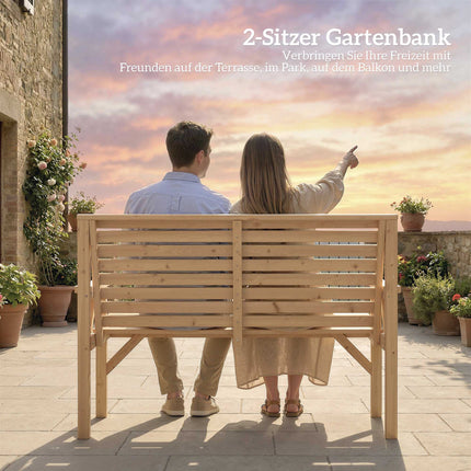 Wooden Outdoor Bench, Weatherproof, 260kg Capacity