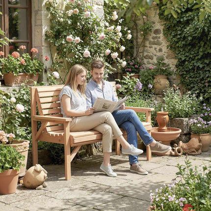 Wooden Outdoor Bench, Weatherproof, 260kg Capacity
