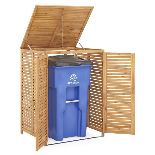 Wooden Outdoor Bin Storage – 120L, Lockable, Ventilated